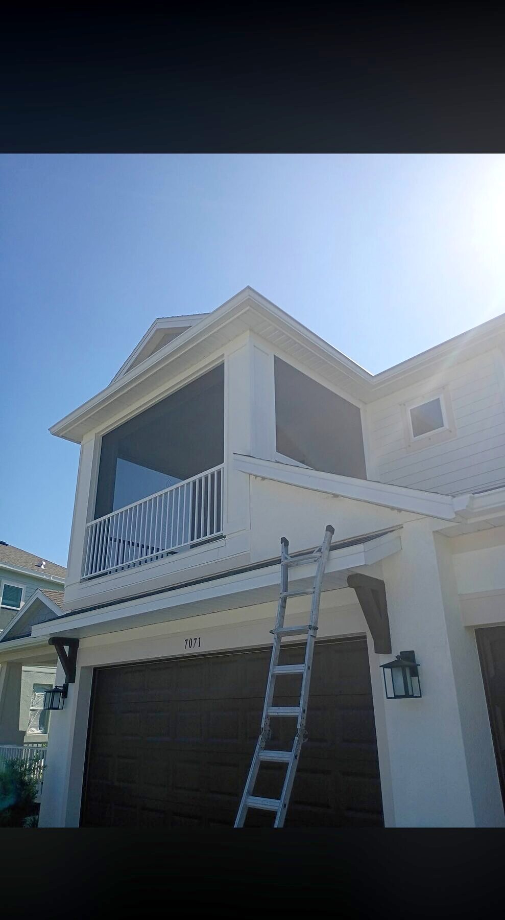 Screen inspection during a property care visit